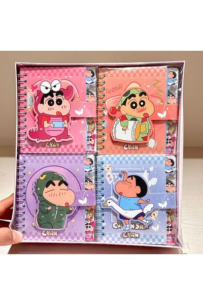 Choice Random One Anime Kawali Crayon Shin-chan Notebook Cartoon Loose-leaf Coil Book Kids Coil Notebook Lo