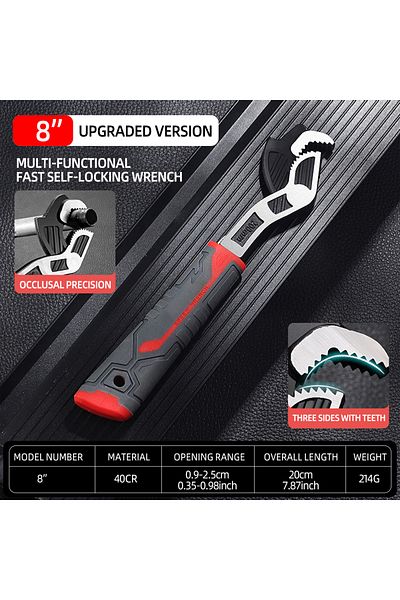 Choice 8 In Airaj Multi-function Pipe Wrench Self-locking Universal Wrench Adjustable Wrench Fast Wrench Ba