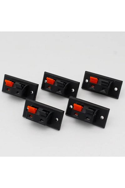 Choice 5pcs 2 Positions Connector Terminal Push In Jack Spring Load Audio Speaker Terminals
