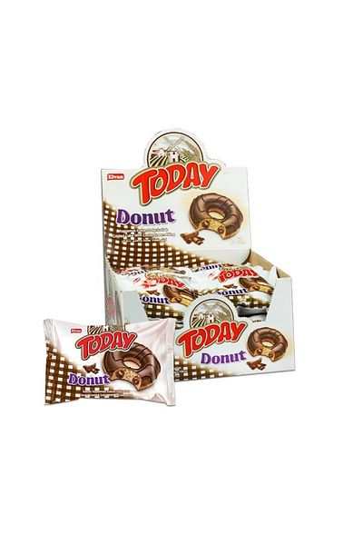 Elvan Today Donut - 35 Gr. 24 Pieces Cake Cocoa (1 Box)