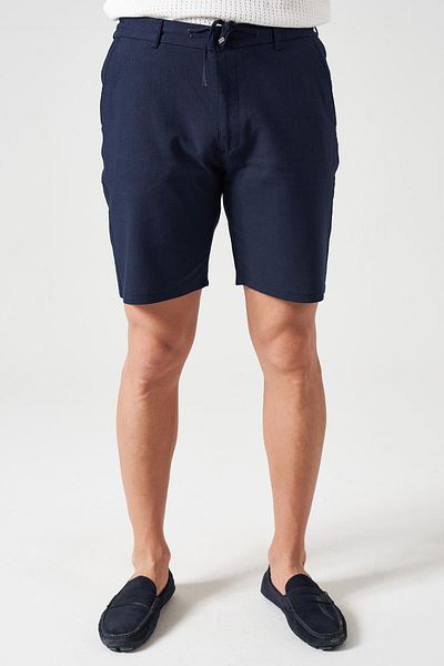 TENA Ανδρικό σορτς Jogger από βαμβακερό μισό ελαστικό μέσης 2-σκούρο μπλε