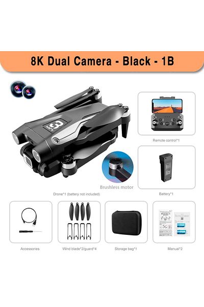 Choice Black Z908 Max Drone 8K Professional 4K HD ESC Camera Brushless Motor Optical Flow WIFI FPV Obstacle