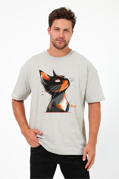 Windy Island Tricou cu imprimeu cu guler rotund pentru bărbați