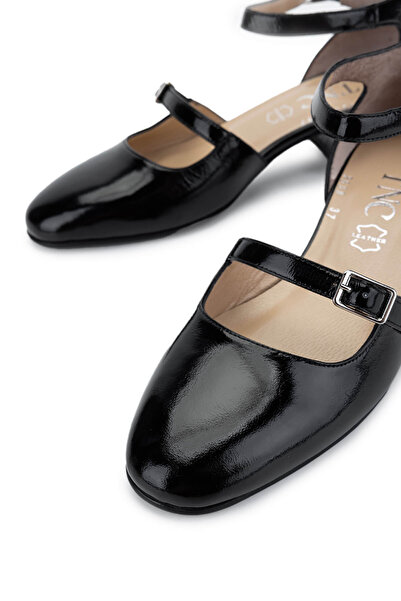 Tamer Tanca Women's Genuine Leather Black Patent Leather High Heels