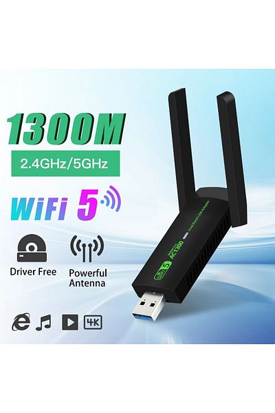 Choice Ac1300 Wifi Adapter 1300mbps Wifi Usb Adapter Dual Band 2.4g/5ghz Wi-fi Dongle 802.11ac Powerful Ant