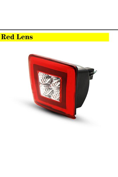 Choice طقم مصابيح ضباب LED بعدسات مدخنة لسيارة نيسان 370z موديلات 2009-2019 وجوك نيسمو موديلات 2013-2017، فرامل/خلفية حمراء