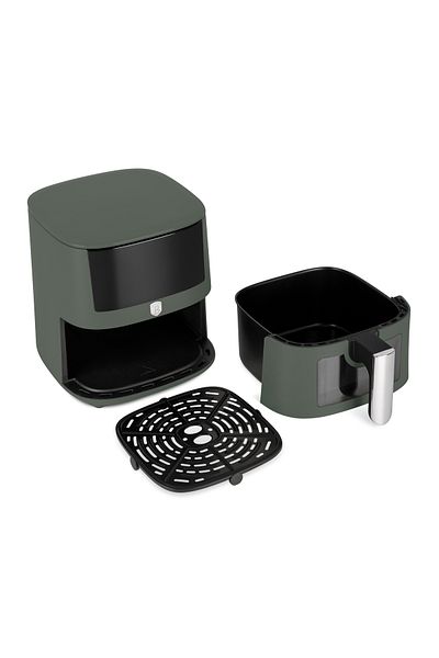 Berlinger Haus Friteuză cu aer BerlingerHaus - Colecția Verde Mat, 5L, Digitală, LED, 1400W, Verde, Fereastră