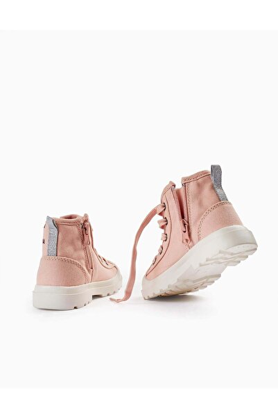 Ziddy High-top Sneakers for Baby Girls 'Minnie', Pink/White/Silver