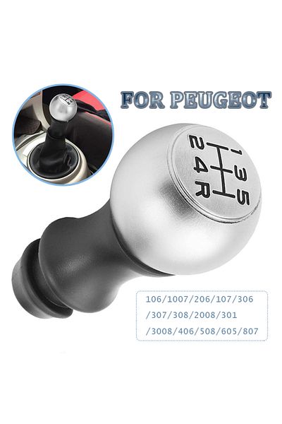 Choice Aluminum Alloy 5 Speed Gear Shift Head Matte VTS Sports For Peugeot 106 1007 206 107 306 307 308 ...