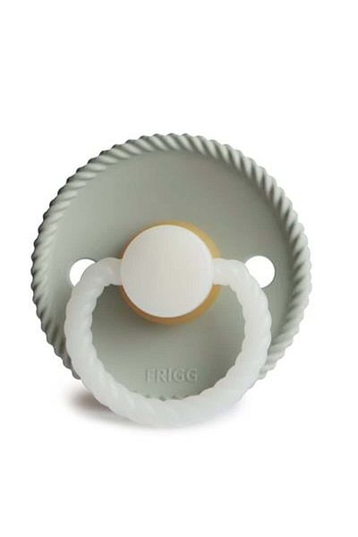Frigg 0-6 Months Sage Night Rope Rubber Pacifier - Glow in the Dark