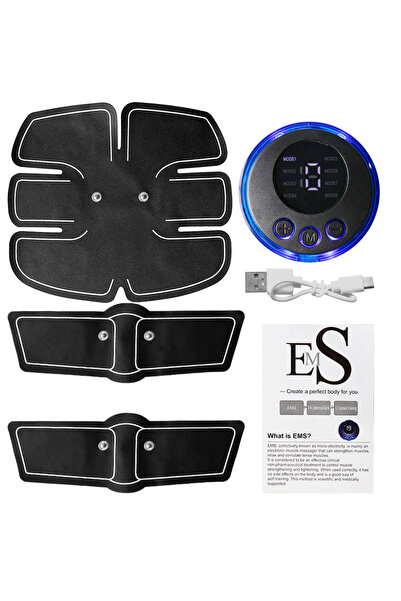 Choice1 جهاز تحفيز عضلات البطن الكهربائي المركب بثمانية أوضاع، جهاز تدليك للب...