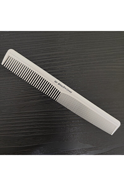 Choice مشط قص الشعر الاحترافي الأبيض موديل 101، مشط قص الشعر برأس مسطح مضاد للكهرباء الساكنة، ذو أسنان دقيقة