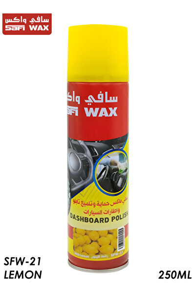 SAFI WAX SFW-21 بخاخ تلميع لوحة القيادة بالليمون، 250 مل - سريع الجفاف، حماية...