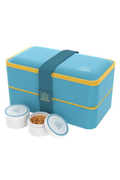 umami Caserola ermetica compartimentata pentru pranz, Umami, marime L 1200ml, Fresh Turquoise