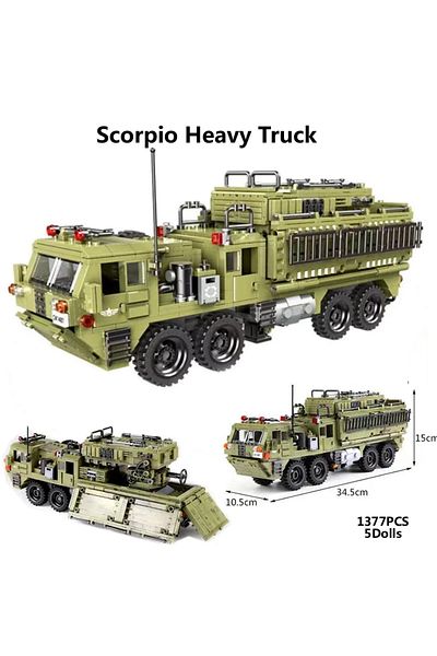 Choice 1377pcs No Box 1377pcs Customized Missile Truck Building Block Set Model Wwii Military Tank Army Veh