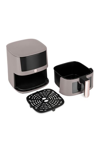 Berlinger Haus BerlingerHaus Airfryer - Taupe Collection, 5L, Digital, LED, 1400W, Gray, Window