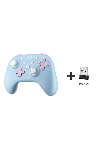 Choice وحدة تحكم لاسلكية Aolion باللون الأزرق مع جهاز استقبال لجهاز Nintendo Switch Controller Pro Gamepad Turbo Funct