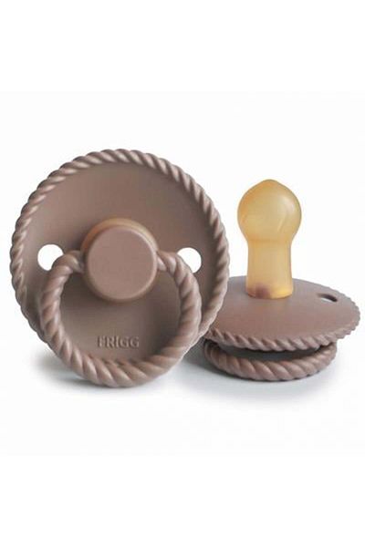 Frigg 0-6 Months Sepia Rope Rubber Pacifier