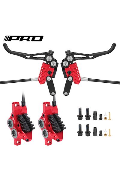 Choice Red Brake Iiipro Mtb Four Piston Hydraulic Disc Brake 800mm/1550mm Ultra-light Cnc Fully Internal Ro