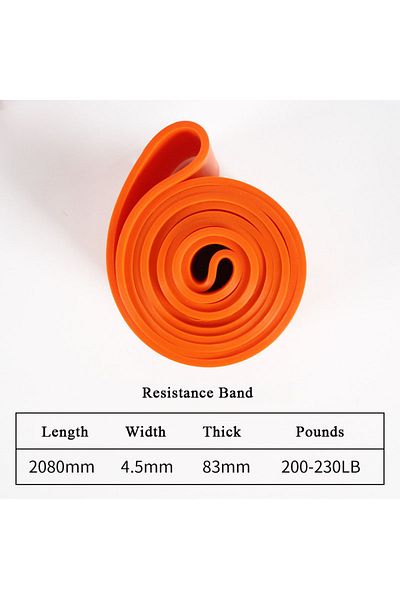 Choice orange-200-230LB Heavy Duty Resistance Band Latex Elastic Belt Pull up Assist for Pilates Workout Fi