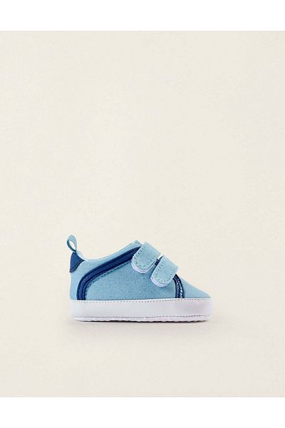 Ziddy Fabric Trainers for Newborn Boys, Blue