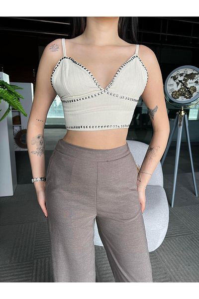 TamSeninTarzin Verena Crop with Metal Accessories