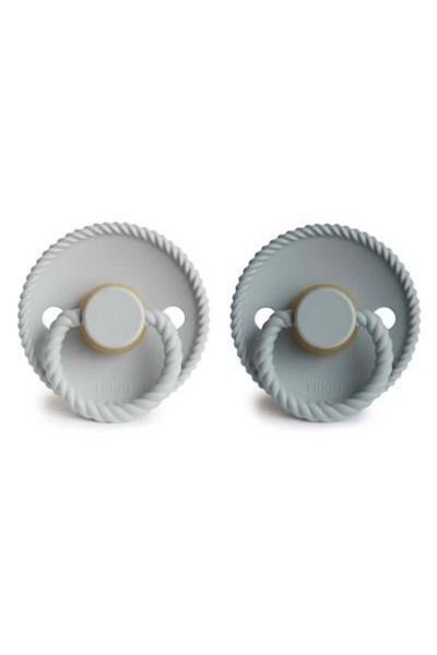 Frigg 6-18 Months French Gray/silver Gray Rope Double Rubber Pacifier