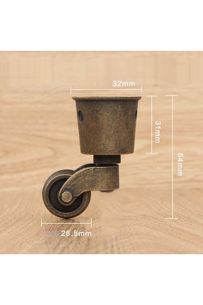 Choice 4pcs Set 4pcs Wear Resistant Round Cup Caster Sturdy Matte Stable Furniture Wheel Silent Brushed Ant