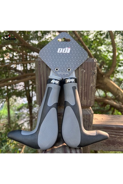 Choice black gray Odi Bicycle Silicone Handlebar Grips Integrally-formed Horn...