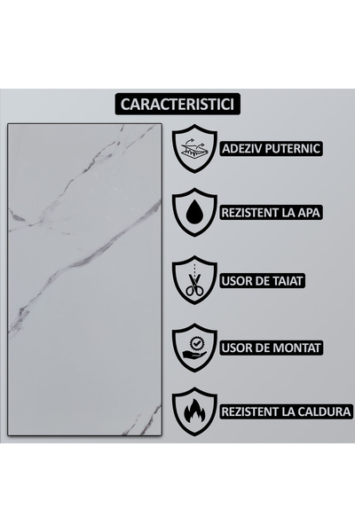 NEXTLY Σετ 50 αυτοκόλλητων ταπετσαριών απομίμησης μαρμάρου, αδιάβροχες, ρυθμιζόμενες, ισχυρές, κολλητικές, ελαφριές
