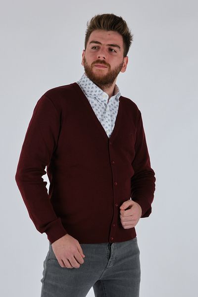 DE BLASİO Ανδρική ζακέτα De Blasıo Minimalist V-Neck - Oversized & Κομψή
