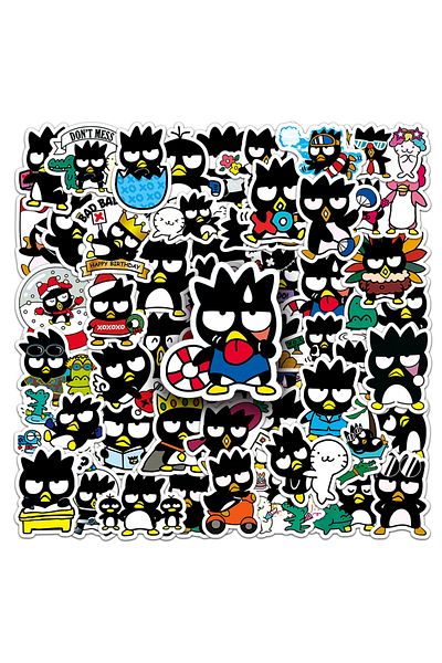 Miniso 50pcs 10/30/50pcs Funny Meme Badbadtz Maru Graffiti Stickers Cute Sanrio Anime Sticker Phone Case Di