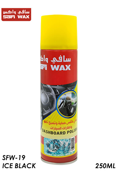 SAFI WAX مُلمّع لوحة القيادة أسود ثلجي 250 مل - حماية من الأشعة فوق البنفسجية، سريع الجفاف، طارد للغبار - SFW-19