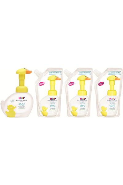Hipp Babysanft Baby/Child Hand Washing Foam 250ml (3 Refills with 1 Pump) Advantage Package