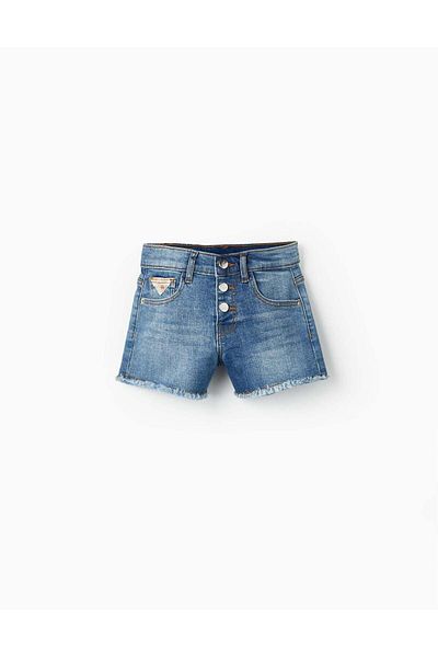 Ziddy Denim Shorts for Girls, Blue