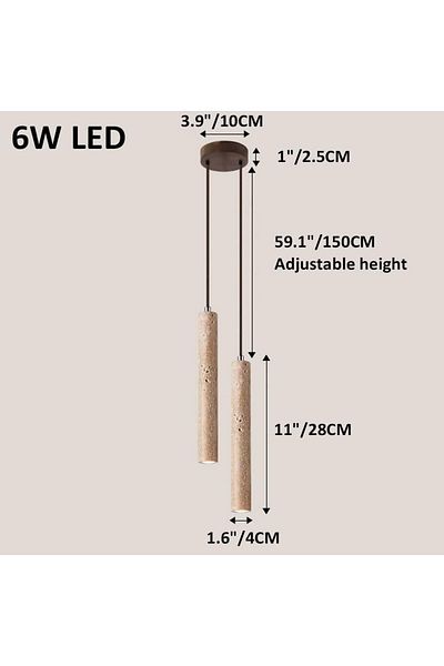 Choice Warm White 02 Led Pendant Lamp Long Tube Wood Ceiling Lamp Japan Style Quiet Wind Bedroom Bedside Ch