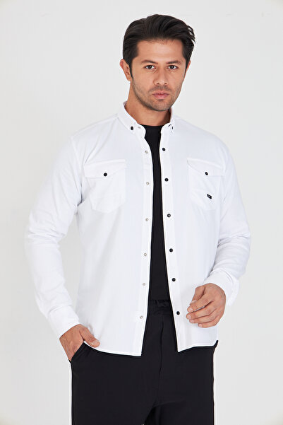 masso moda εφαρμοστό Τζιν - Ανδρικό πουκάμισο τζιν κατάλληλο για καθημερινή χρήση