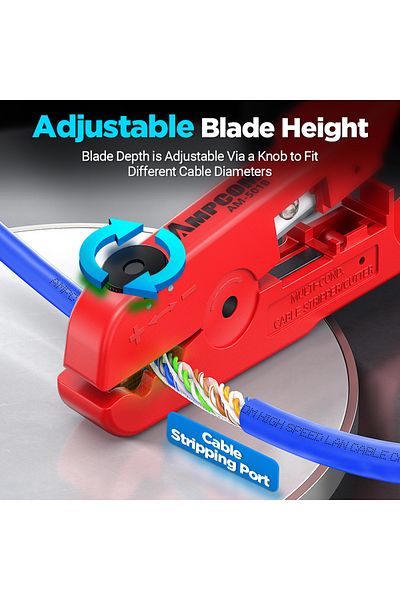 Choice Red Ampcom Wire Stripper Ethernet Cable Cutter Round Cable Cutting Tool Lan Cable Stripping Tool For