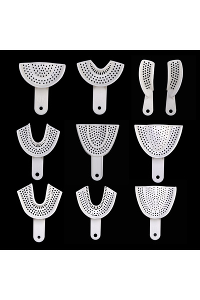 Choice مجموعة واحدة من 10 قطع/مجموعة من صواني بلاستيكية لطبعات الأسنان بدون ص...