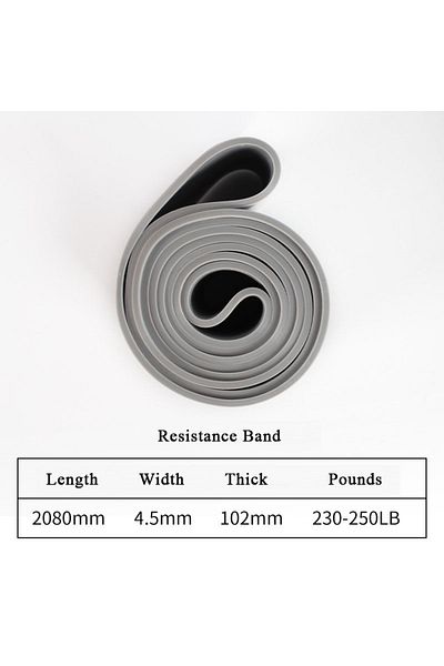 Choice grey-230-250LB Heavy Duty Resistance Band Latex Elastic Belt Pull up Assist for Pilates Workout Fitn