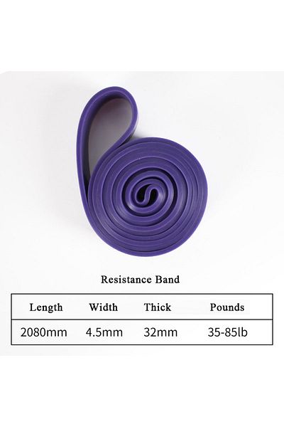 Choice purple-35-85LB Heavy Duty Resistance Band Latex Elastic Belt Pull up Assist for Pilates Workout Fitn