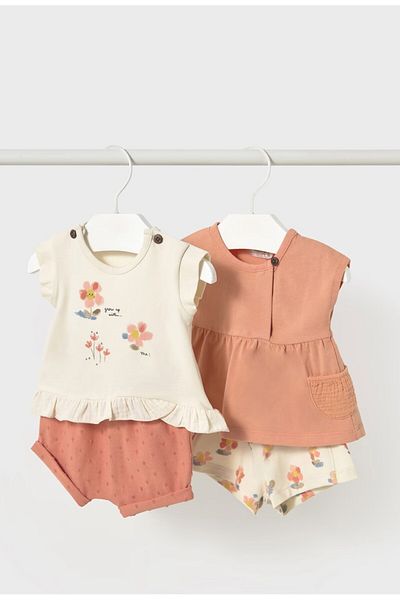 MAYORAL Baby Girl T-Shirt-Shorts Set of 4