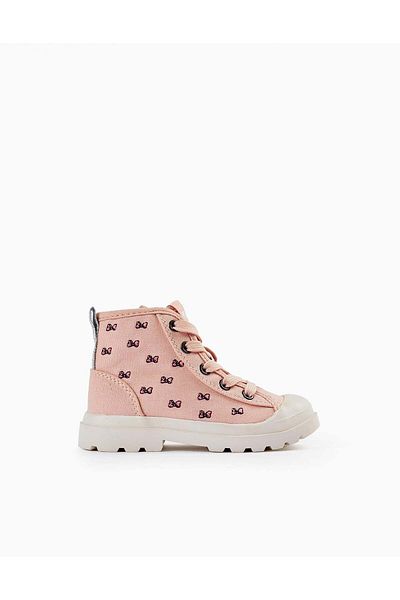 Ziddy High-top Sneakers for Baby Girls 'Minnie', Pink/White/Silver