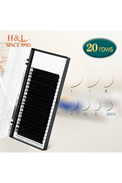 Choice27 13 مم 0.07 مم C H&L منذ عام 1990، 20 صفًا من وصلات الرموش الفردية، رموش مكياج ناعمة