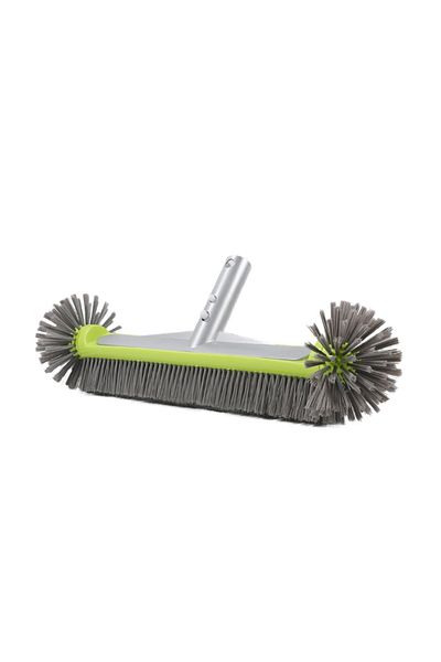Choice Green 17.5" Heavy Duty Aluminum Pool Brush Head With 7 Rows Nylon Bristles For Pool Wall Steps Corne