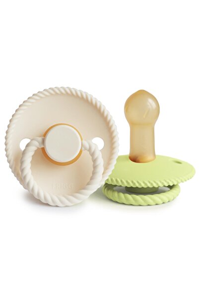 Frigg Rope Ikili Kauçuk Emzik - Cream/green Tea 6-18 Ay