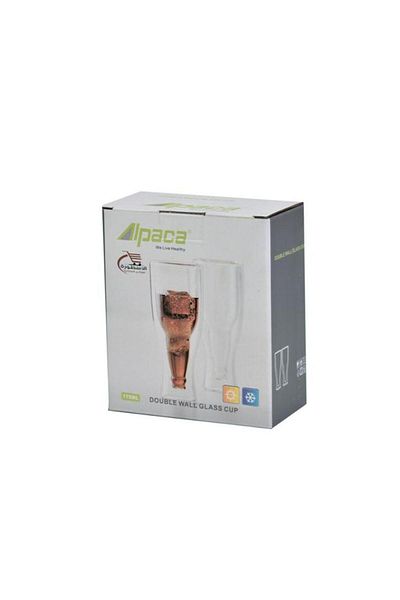 Generic 2-piece double-walled glass cup set