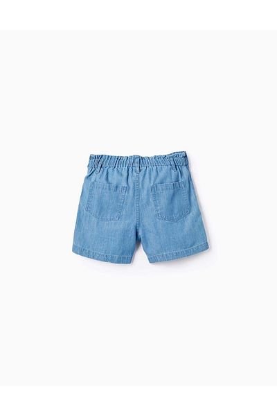 Ziddy Denim Shorts for Girls, Blue