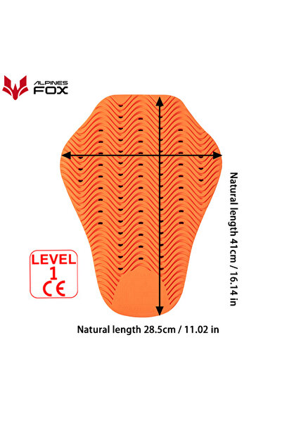 Choice سترة دراجة نارية مدرعة معتمدة من CE 1 برتقالية KL-FB CE، واقي خلفي مرن...
