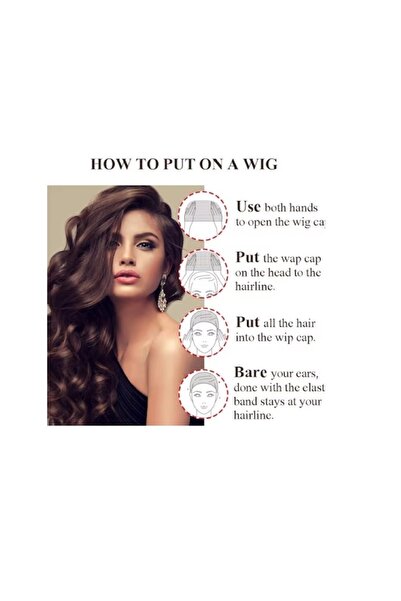 animis beauty Blonde wig with highlights, synthetic fiber with a wavy look, long hair, with bangs, 50 cm